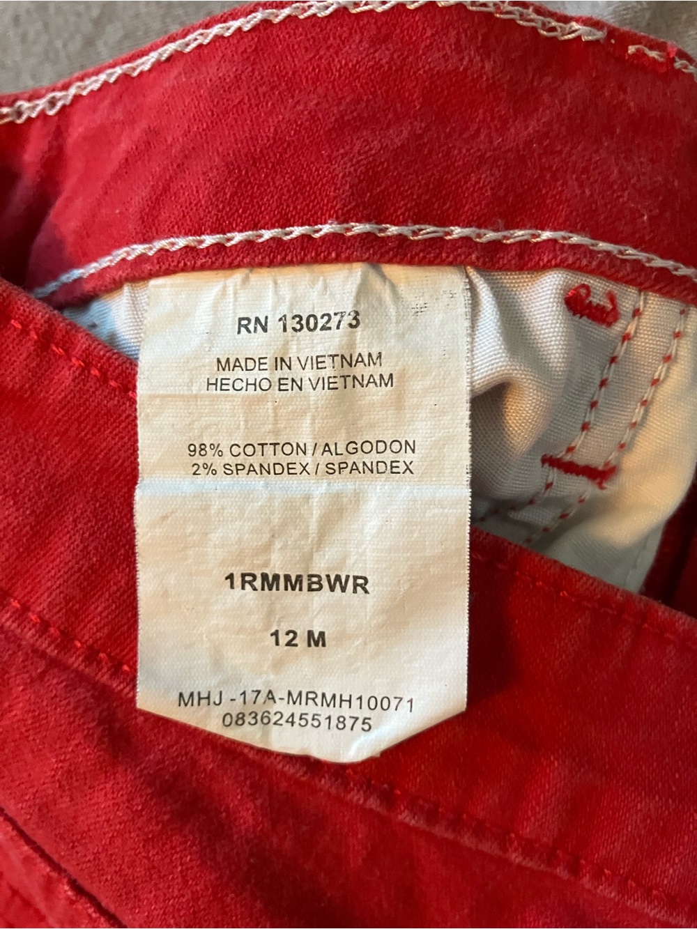 Riders by Lee Red Cotton Bermuda Shorts - Picture 5 of 6